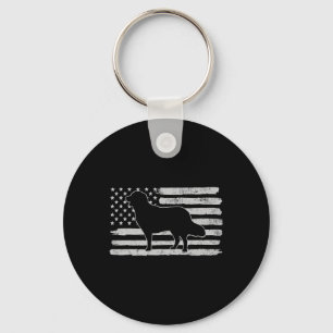 Golden Retrievers Hond Usa Vlag 4 Juli Sleutelhanger