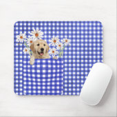 Golden Retrievers in de Muismat van Gingham Pocket (Met muis)