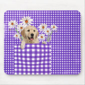 Golden Retrievers in de Muismat van Gingham Pocket (Voorkant)