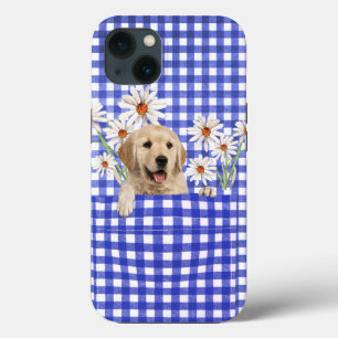 Golden Retrievers in Gingham Pocket Case-Mate iPhone Case
