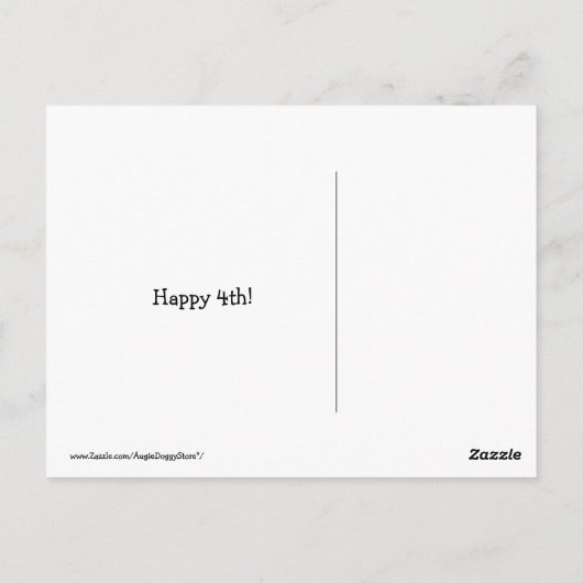 Golden Retrievers in Onafhankelijkheidsdag Bow Str Briefkaart (Achterkant)