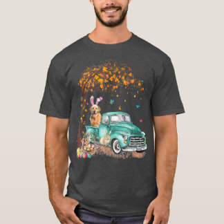 Golden Retrievers Love Bunny Truck Hunt Eggs Tree T-shirt