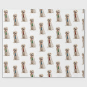 Golden Retrievers met Neckties Cadeaupapier (Vlak)