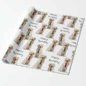 Golden Retrievers met Neckties Cadeaupapier (Uitgerold)