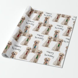 Golden Retrievers met Neckties Cadeaupapier