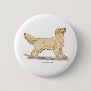 Golden Retrievers Ronde Button 5,7 Cm