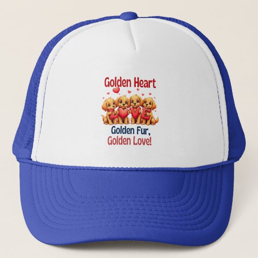 Golden Retrievers Schattige Dog LOVE Trucker Pet (Voorkant)