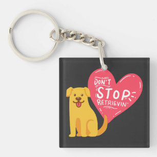 Golden Retrievers - Stop niet met apporteren Sleutelhanger