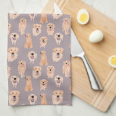 Golden Retrievers Theedoek (Quarter Fold)