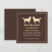 Golden Retrievers Trouwdag Save the Date (Voorkant / Achterkant)