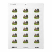 Golden Retrievers - Uitstekende jachthonden Etiket (Full Sheet)