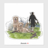 Golden Retrievers - Uitstekende jachthonden Sticker (Vel)