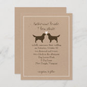 Golden Retrievers Wedding Invitation Kaart (Voorkant / Achterkant)