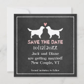 Golden Retrievers Wedding Save the Date (Voorkant)