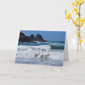 Golden Retrievers-Wenskaart Kaart (Gele Bloem)