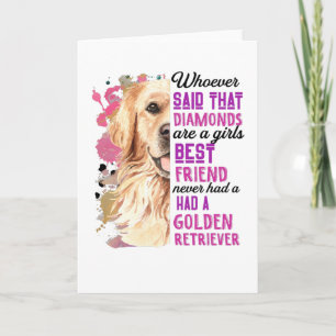 Golden retrievers zijn een meisje beste vriend kaart