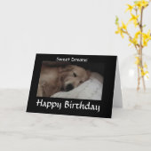 Golden Retriver Sweet Dreams Kaart (Gele Bloem)