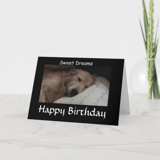 Golden Retriver Sweet Dreams Kaart (Voorkant)