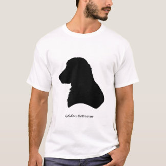 Golden Retriver - zwart Silhouette T-shirt