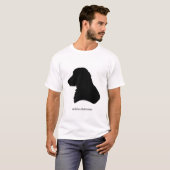 Golden Retriver - zwart Silhouette T-shirt (Voorkant volledig)