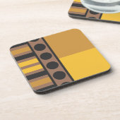 Golden Retro Grid Bier Onderzetter (Linkerzijde)