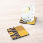 Golden Retro Grid Bier Onderzetter (Rechterzijde)