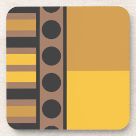 Golden Retro Grid Bier Onderzetter