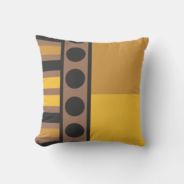 Golden Retro Grid Kussen (Voorkant)