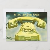 Golden Retro Telefoon nieuw telefoonnummer Aankondiging (Voorkant)