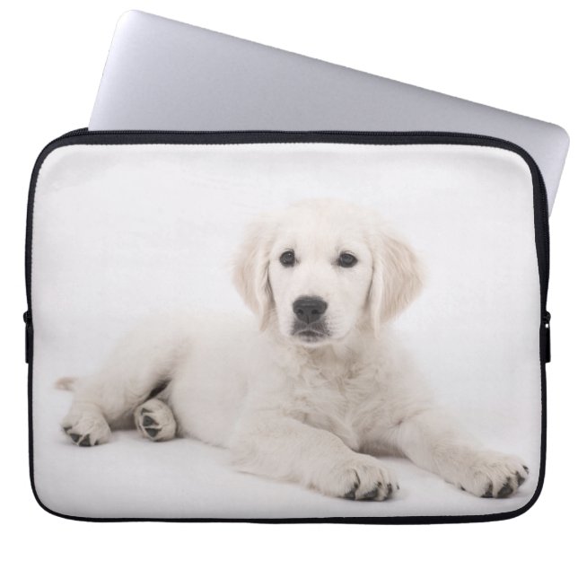 Golden retrocute puppy laptophoes laptop sleeve (Voorkant)