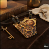 Golden Reverence Virgin Mary Bagagelabel