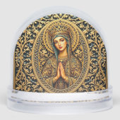 Golden Reverence Virgin Mary Sneeuwbol (Voorkant)