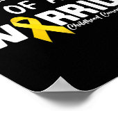 Golden Ribbon And Yellow Ribbon Childhood Cancer A Poster (Hoek)