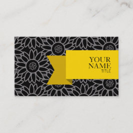 Golden Ribbon Black en Titanium Sunflower Visitekaartje
