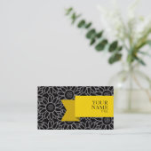 Golden Ribbon Black en Titanium Sunflower Visitekaartje (Staand voorkant)