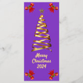 Golden Ribbon Christmas Tree Bladwijzer Menu (Voorkant)
