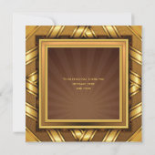 Golden Ribbon en Stars Framed Mans Bedankkaart (Achterkant)