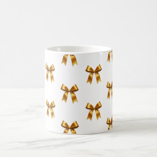 Golden Ribbon Pattern — Elegant Minimal Luxury Koffiemok (Center)