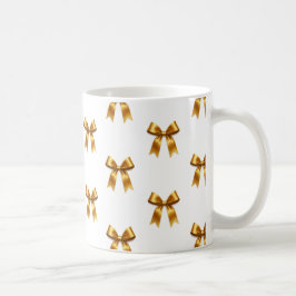 Golden Ribbon Pattern — Elegant Minimal Luxury Koffiemok