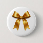 Golden Ribbon Pattern — Elegant Minimal Luxury Ronde Button 5,7 Cm (Voorkant)