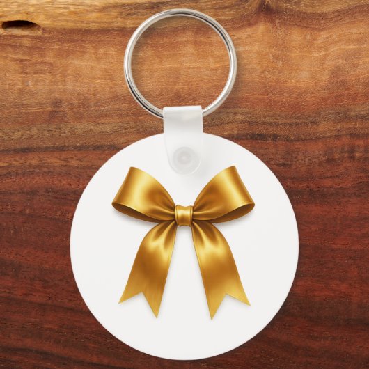 Golden Ribbon Pattern — Elegant Minimal Luxury Sleutelhanger (Achterkant)