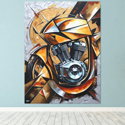 Golden Ride Power Canvas Afdruk (Insitu (Houten vloer))