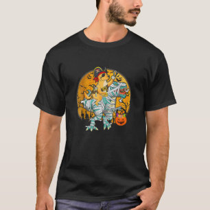 Golden Riding Dinosaur Mummy Pumpkin T Rex Hwe T-shirt