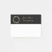 Golden Ring stelt de minimalistische zwarte gouden Post-it® Notes (Voorkant)