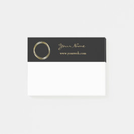 Golden Ring stelt de minimalistische zwarte gouden Post-it® Notes