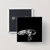 Golden ring vierkante button 5,1 cm (Voorkant /achterkant)