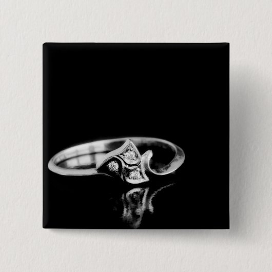 Golden ring vierkante button 5,1 cm (Voorkant)