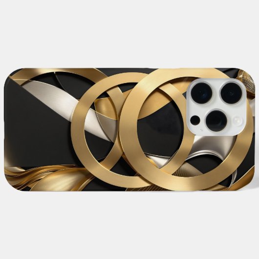 Golden Rings Abstracte Kunst – Modern Luxe Ontwerp Case-Mate iPhone Case (Achterkant (horizontaal))