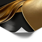 Golden Rings Abstracte Kunst – Modern Luxe Ontwerp Perfect Poster (Hoek)