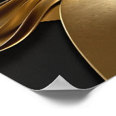 Golden Rings Abstracte Kunst – Modern Luxe Ontwerp Poster (Hoek)